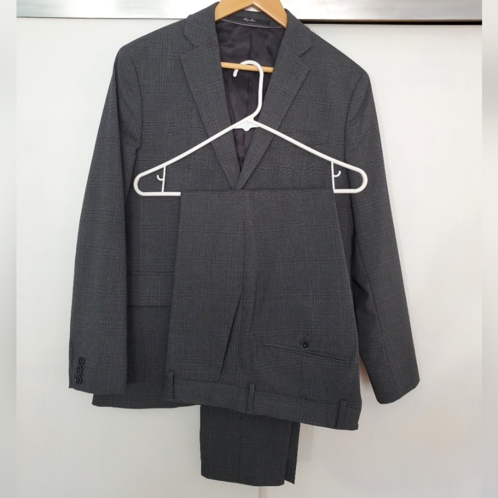 Stretch fabric slim fit suit pants - Picture 3 of 3